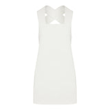 Mella satin‑crepe mini dress