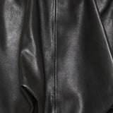 Leather bubble skirt