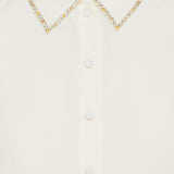 The Bead embellished silk button-up shirt