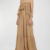 Zimmermann Rebellion bohemian striped slip dress