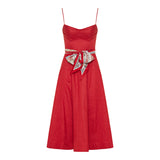 Rebellion tuck midi dress