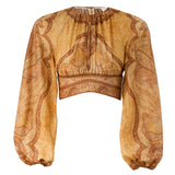 Zimmermann Wanderlust tapestry print bodice top