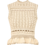 Wanderlust metallic crochet tank top