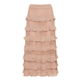 Rebellion frill midi skirt