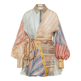 Rebellion striped mini dress