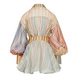 Rebellion striped mini dress