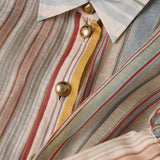 Rebellion spliced striped midi dress