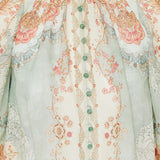 Daylight scalloped printed blouse