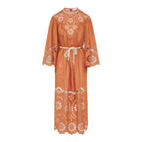 Awaken embroidered yoke maxi dress
