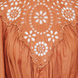 Awaken embroidered yoke maxi dress