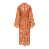 Awaken embroidered yoke maxi dress