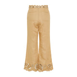 Awaken embroidered kick flare trousers