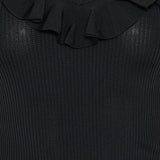 Awaken frill-trim top