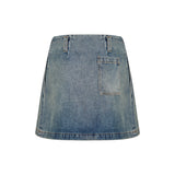 Mini denim skirt