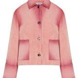 Turn-up suede leather jacket