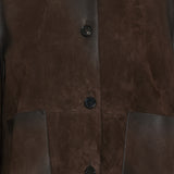 Turn-up suede jacket