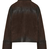 Turn-up suede jacket