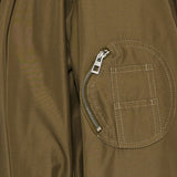 Hooded cotton-blend jacket