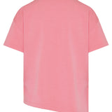 Asymmetric cotton-blend T-shirt