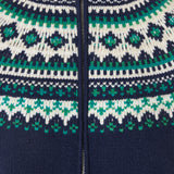 Wool and fleece cardigan with zipper