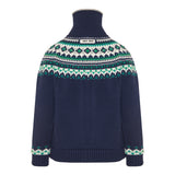 Wool and fleece cardigan with zipper