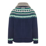 Wool and fleece cardigan with zipper