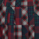 Patchwork plaid virgin wool mini skirt