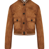 Suede blouson jacket