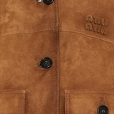 Suede blouson jacket