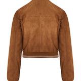 Suede blouson jacket