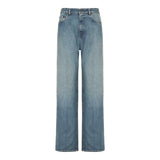 Embroidered‑logo denim jeans