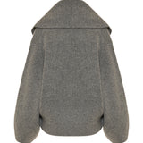 Oversized ribbed wool cardigan