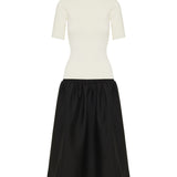 Twinflower crewneck midi dress