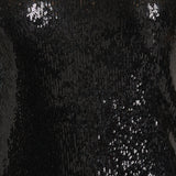 Curved sequin tank top