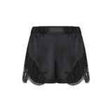 Versace Lace‑paneled satin shorts