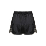 Versace Lace‑paneled satin shorts