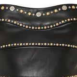 Versace Embellished leather bustier
