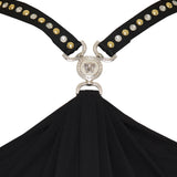 Versace Stretch crêpe jersey gathered top