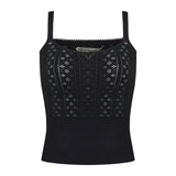 Knitted pointelle cami top