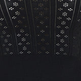 Knitted pointelle cami top