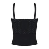 Knitted pointelle cami top