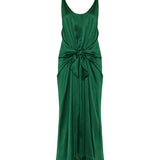 Knotted waist longline dress