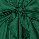 Knotted waist longline dress