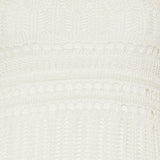 Shoulder ruffle crochet dress