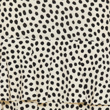 Polka-dot ruffled mini skirt