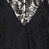 Floral cotton-blend lace mini dress