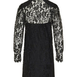 Floral cotton-blend lace mini dress