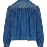 Embellished organic denim jacket