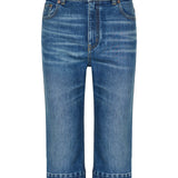 Capri mid-rise slim-leg organic jeans