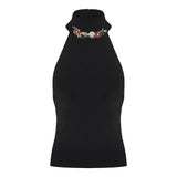 Halter neck crystal top